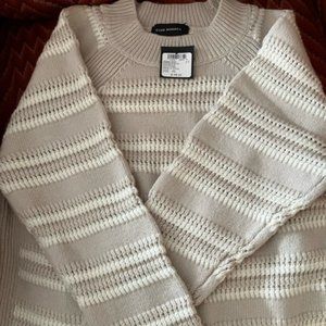 Club Monaco Striped Raglan Crewneck Sweater